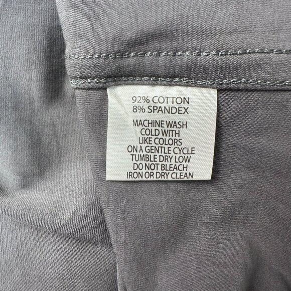 DSTRCT & ROW Men's Short Sleeve Jersey Stretch Dress Shirt, Size XXL, Gunmetal - Picture 9 of 11